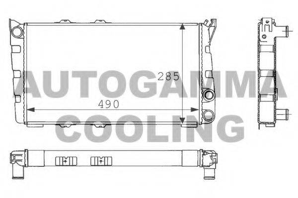 AUTOGAMMA 100966 Радіатор, охолодження двигуна