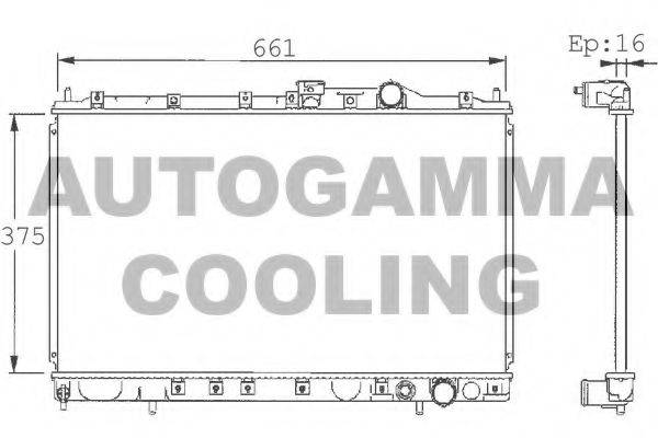 AUTOGAMMA 101436 Радіатор, охолодження двигуна