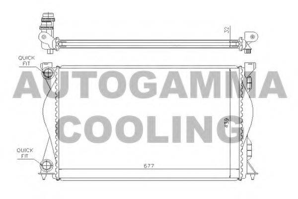 AUTOGAMMA 104246 Радіатор, охолодження двигуна