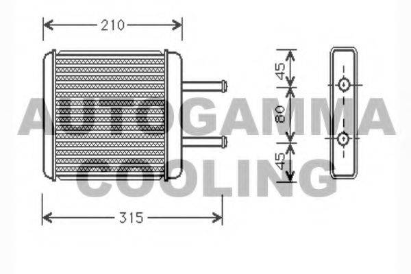 AUTOGAMMA 104387 Теплообмінник, опалення салону