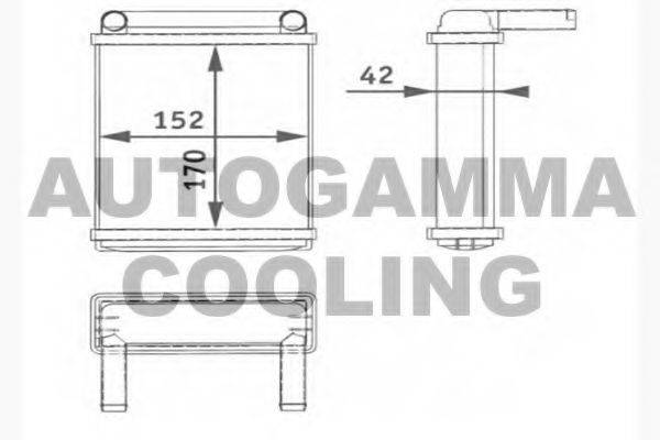 AUTOGAMMA 104584 Теплообмінник, опалення салону