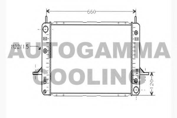AUTOGAMMA 104639 Радіатор, охолодження двигуна