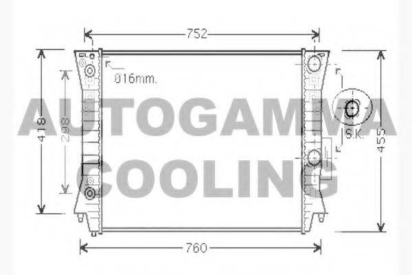 AUTOGAMMA 104747 Радіатор, охолодження двигуна