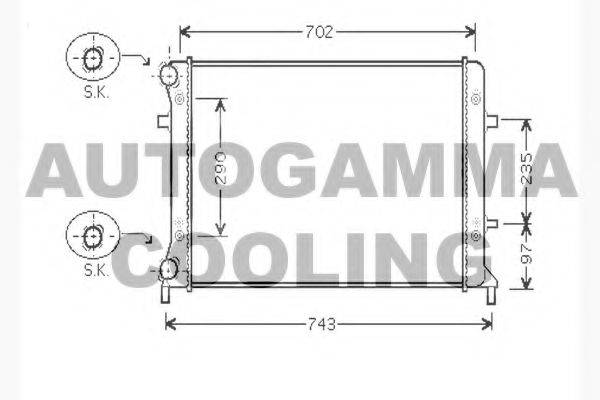 AUTOGAMMA 104749 Радіатор, охолодження двигуна