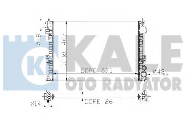 KALE OTO RADYATOR 242600 Радіатор, охолодження двигуна