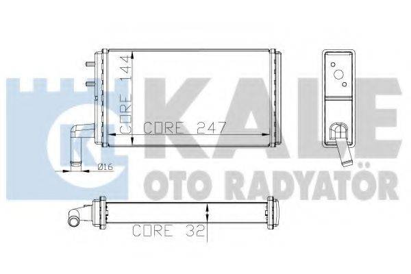 KALE OTO RADYATOR 271100 Теплообмінник, опалення салону