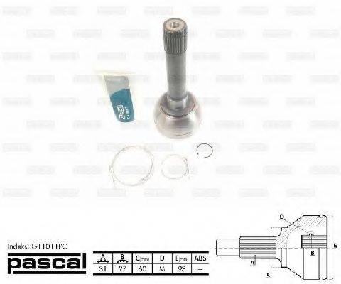 PASCAL G11011PC Шарнір, приводний вал