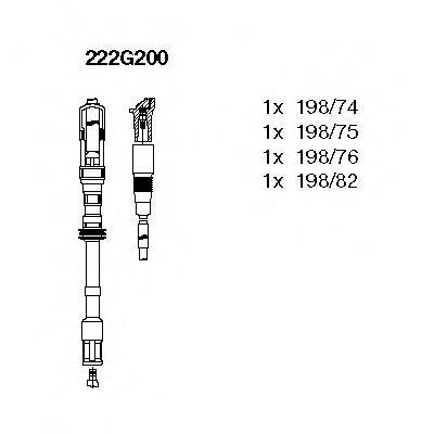 BREMI 222G200 Комплект дротів запалювання