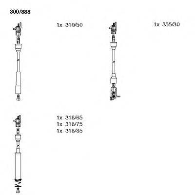 BREMI 300888 Комплект дротів запалювання