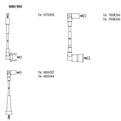 BREMI 600194 Комплект дротів запалювання