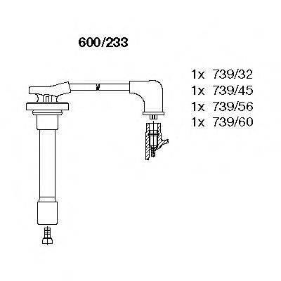 BREMI 600233 Комплект дротів запалювання