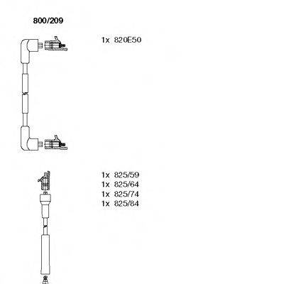 BREMI 800209 Комплект дротів запалювання