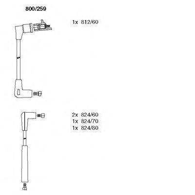 BREMI 800259 Комплект дротів запалювання