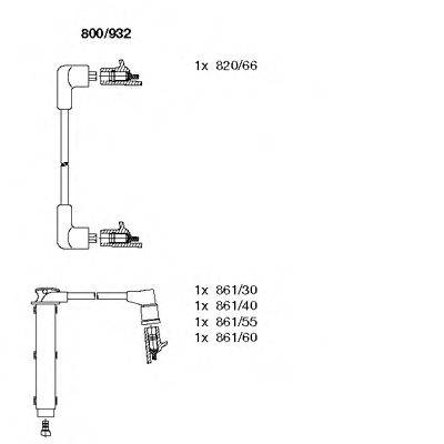 BREMI 800932 Комплект дротів запалювання