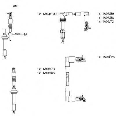 BREMI 913 Комплект дротів запалювання