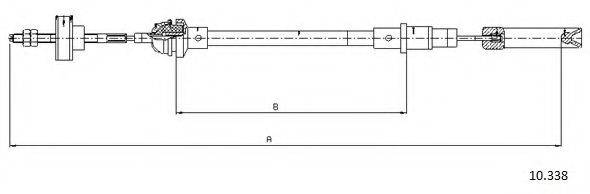CABOR 10338 Трос, управління зчепленням