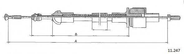 CABOR 11247 Трос, управління зчепленням