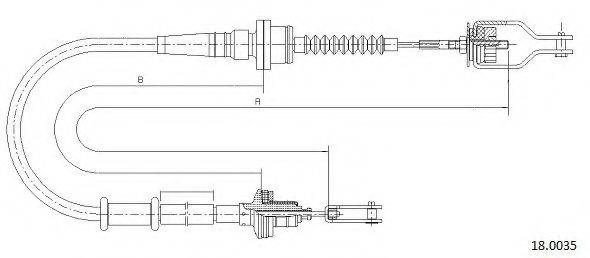 CABOR 180035 Трос, управління зчепленням