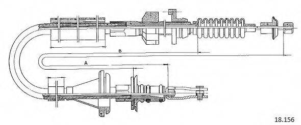 CABOR 18156 Трос, управління зчепленням