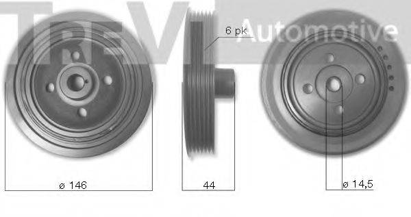 TREVI AUTOMOTIVE PC1199 Ремінний шків, колінчастий вал