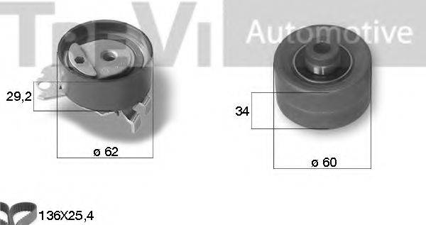 TREVI AUTOMOTIVE KD1210 Комплект ременя ГРМ