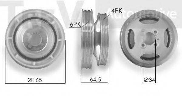 TREVI AUTOMOTIVE PC1040 Ремінний шків, колінчастий вал