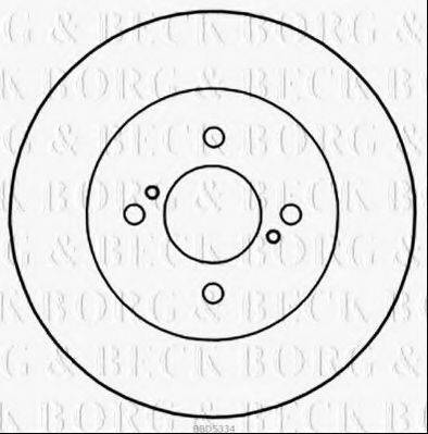 BORG & BECK BBD5334 гальмівний диск