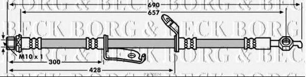 BORG & BECK BBH7874 Гальмівний шланг