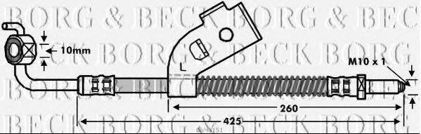 BORG & BECK BBH6151 Гальмівний шланг