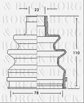 BORG & BECK BCB2111 Пильовик, приводний вал