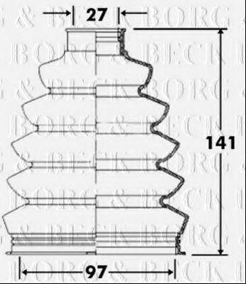 BORG & BECK BCB2372 Пильовик, приводний вал