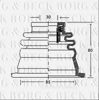 BORG & BECK BCB2542 Пильовик, приводний вал