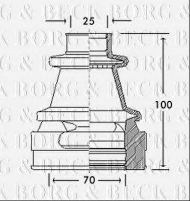 BORG & BECK BCB2772 Пильовик, приводний вал