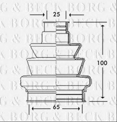 BORG & BECK BCB2777 Пильовик, приводний вал