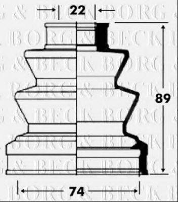 BORG & BECK BCB2826 Пильовик, приводний вал