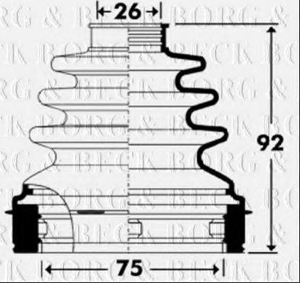 BORG & BECK BCB2906 Пильовик, приводний вал