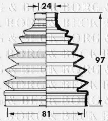 BORG & BECK BCB6010 Пильовик, приводний вал