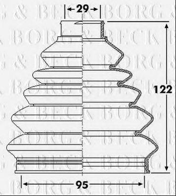 BORG & BECK BCB6139 Пильовик, приводний вал