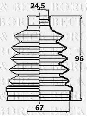 BORG & BECK BCB6160 Пильовик, приводний вал