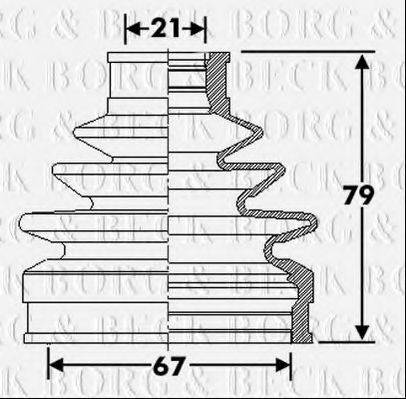 BORG & BECK BCB6291 Пильовик, приводний вал