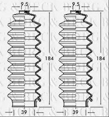 BORG & BECK BSG3125 Пильовик, рульове управління