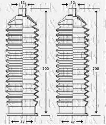 BORG & BECK BSG3197 Пильовик, рульове управління