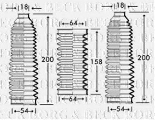 BORG & BECK BSG3221 Пильовик, рульове управління