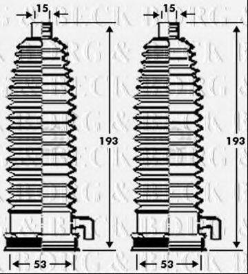 BORG & BECK BSG3298 Пильовик, рульове управління