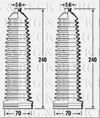 BORG & BECK BSG3339 Пильовик, рульове управління