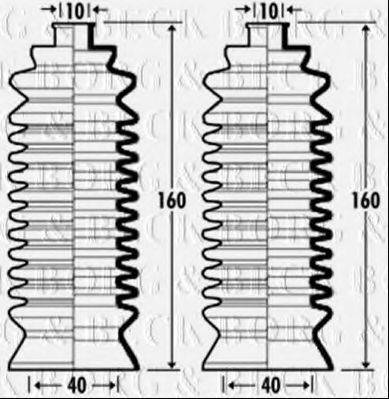 BORG & BECK BSG3369 Пильовик, рульове управління