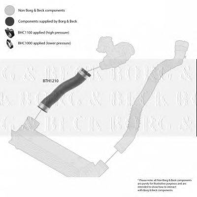 BORG & BECK BTH1210 Трубка повітря, що нагнітається
