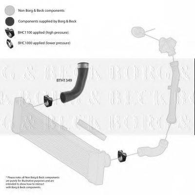BORG & BECK BTH1349 Трубка повітря, що нагнітається