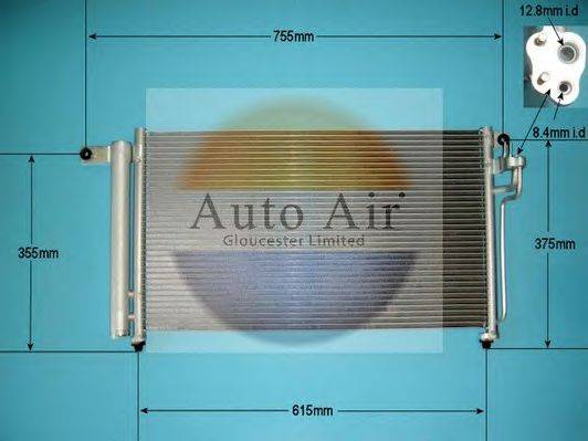 AUTO AIR GLOUCESTER 160007 Конденсатор, кондиціонер