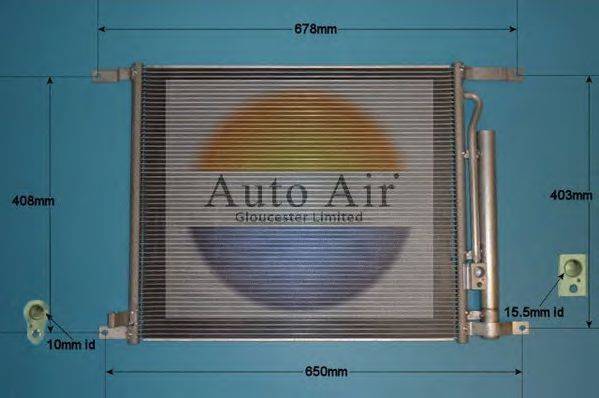 AUTO AIR GLOUCESTER 161364 Конденсатор, кондиціонер